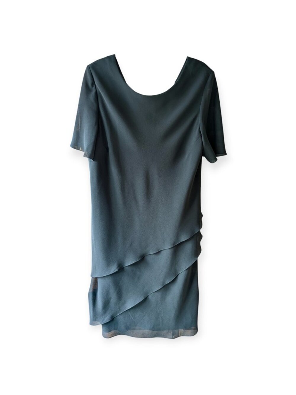 Vintage Cattiva Saks Fifth Avenue Black Chiffon Layered Dress